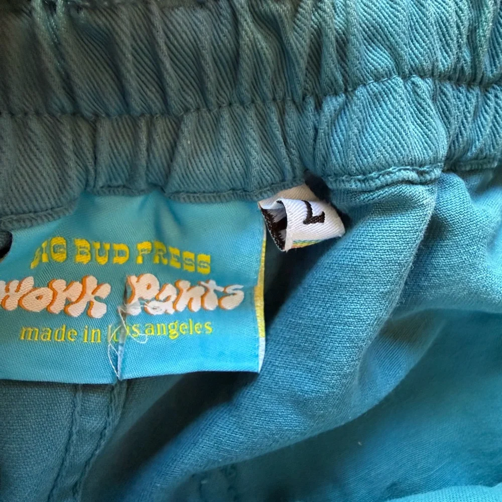 Big Bud Press Teal Work Pants Relaxed Pants - Picture 2 of 3